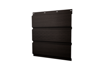 Софит металлический Классик Grand Line центральная перфорация 0,45 Print Elite с пленкой Coffee Wood TwinColor