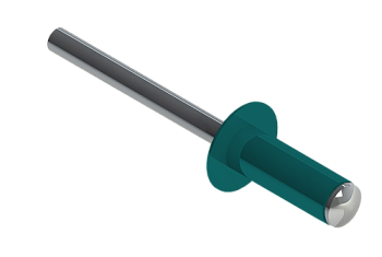 Заклёпка вытяжная Daxmer 4,0х10 RAL 5021 (10х1000шт) ал/ст