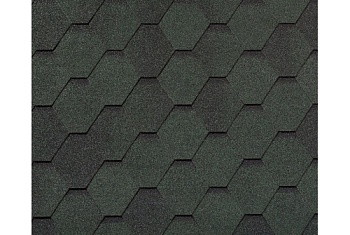 Черепица гибкая RoofShield Фемили Эко Лайт Стандарт зеленый с оттенением