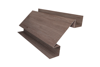 Планка угла внутреннего сложного Экобрус Grand Line 0,45 Print Elite White Wood TwinColor (3м)