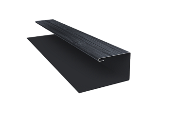 Планка П-образная Блок-Хаус new Grand Line 0,45 Print Premium Grey Wood TwinColor (3м)