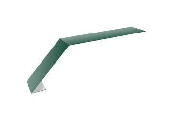 Планка карнизная для мягкой кровли 100х60 Grand Line 0,5 Satin Matt RAL 6005 зеленый мох (3м)