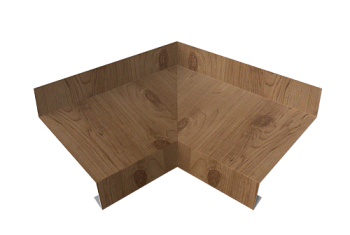 Угол отлива внутренний 70 Grand Line 0,45 Print Premium с пленкой Pine Wood Fresh