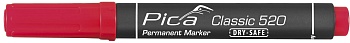 Маркер перманентный Dry-Safe Pica 520/40 красный