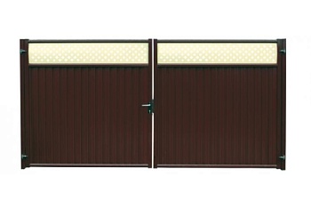 Ворота Estet Plus 2,4х3,6 RAL 8017/1014