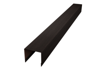 Стойка боковая крепежная для забора жалюзи Palermo Grand Line 0,45 Print Elite Coffee Wood TwinColor (3м)