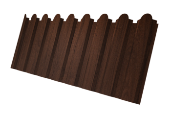 Профнастил С20A фигурный Grand Line 0,45 Print Elite Choco Wood TwinColor