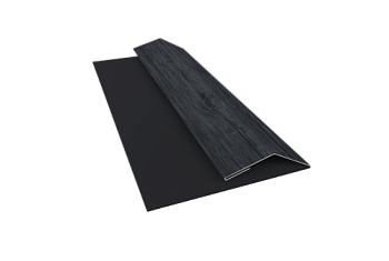 Планка финишная Блок-Хаус new Grand Line 0,45 Print Premium Grey Wood TwinColor (2м)