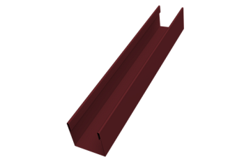 Стойка для забора жалюзи Milan Slim Grand Line 0,45 PE-Double RAL 3005 красное вино (1,8м)