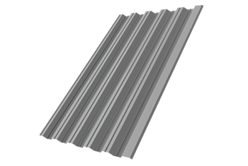 Профнастил НС35R Grand Line 0,5 Satin RAL 9006 бело-алюминиевый
