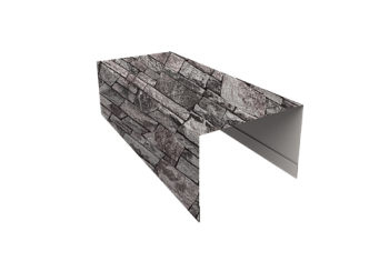 Крышка для забора из сайдинга ЭкоБрус Grand Line 0,45 Print Elite Fine Stone TwinColor (3м)