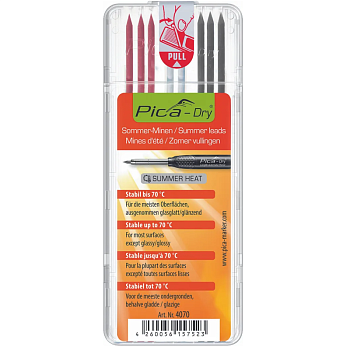 Грифели для карандаша Pica-Dry 470 цветные (8 шт) теплостойкие